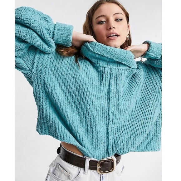 Free People Sweaters - Free People Be Yours Pullover Emerald Aura